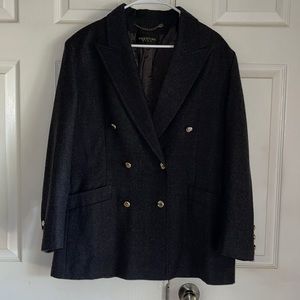 Vintage Valentino Roma Black Double Breasted Coat